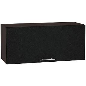 Шкаф верхний горизонтальный Валерия-М ВГ 800 Черный металлик-Венге