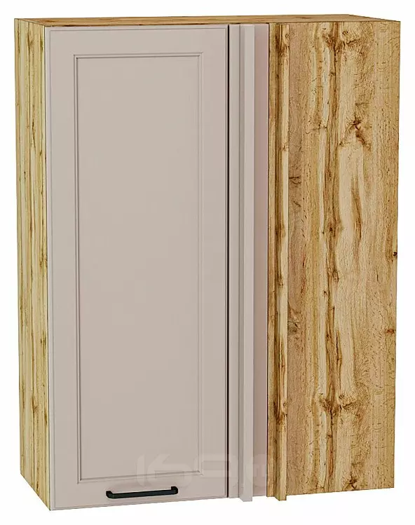 Шкаф верхний прямой угловой Барселона Кашемир Дуб Вотан 920*700*351