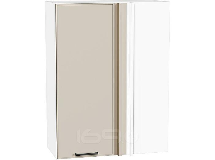 Шкаф верхний прямой угловой Эйр Cream Silk/Белый 920*700*345