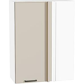 Шкаф верхний прямой угловой Эйр Cream Silk/Белый 920*700*345