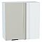 Шкаф верхний прямой угловой Евро Агат / Белый 716*690*345