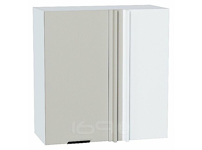 Шкаф верхний прямой угловой Евро Агат / Белый 716*690*345