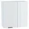 Шкаф верхний прямой угловой Евро Белый / Белый 716*690*345