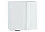 Шкаф верхний прямой угловой Евро Белый / Белый 716*690*345