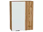 Шкаф верхний прямой угловой Евро Белый Дуб Вотан 920*700*345