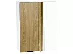 Шкаф верхний прямой угловой Евро Дуб песочный/Белый 920*700*345