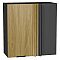 Шкаф верхний прямой угловой Евро Дуб песочный/Graphite 716*700*345