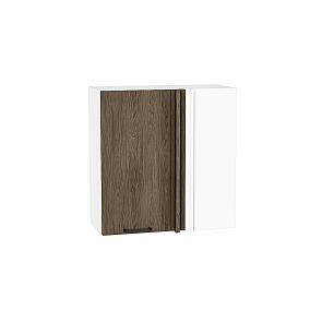 Шкаф верхний прямой угловой Флэт Brown Casella Oak 2S/Белый 716*700*345