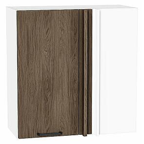 Шкаф верхний прямой угловой Флэт Brown Casella Oak 2S/Белый 716*700*345