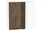 Шкаф верхний прямой угловой Флэт Brown Casella Oak 2S/Белый 716*700*345