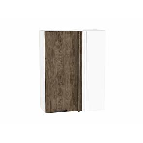 Шкаф верхний прямой угловой Флэт Brown Casella Oak 2S/Белый 920*700*345