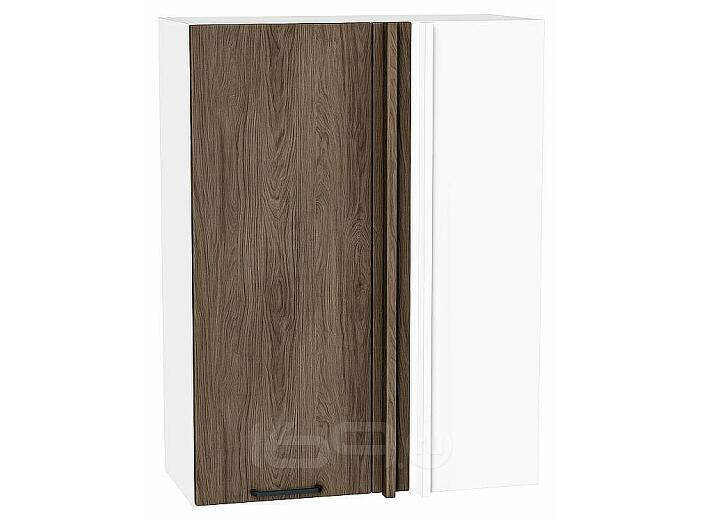 Шкаф верхний прямой угловой Флэт Brown Casella Oak 2S/Белый 920*700*345