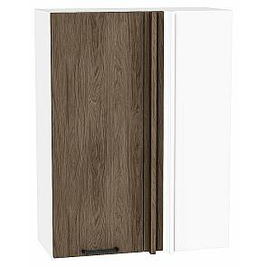 Шкаф верхний прямой угловой Флэт Brown Casella Oak 2S/Белый 920*700*345