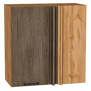 Шкаф верхний прямой угловой Флэт Brown Casella Oak 2S/Дуб Вотан 716*700*345