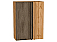 Шкаф верхний прямой угловой Флэт Brown Casella Oak 2S/Дуб Вотан 920*700*345