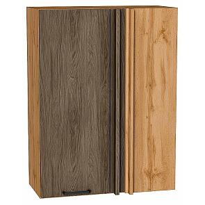 Шкаф верхний прямой угловой Флэт Brown Casella Oak 2S/Дуб Вотан 920*700*345