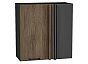 Шкаф верхний прямой угловой Флэт Brown Casella Oak 2S/Graphite 716*700*345