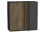 Шкаф верхний прямой угловой Флэт Brown Casella Oak 2S/Graphite 716*700*345