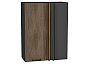 Шкаф верхний прямой угловой Флэт Brown Casella Oak 2S/Graphite 920*700*345