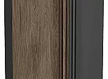 Шкаф верхний прямой угловой Флэт Brown Casella Oak 2S/Graphite 920*700*345