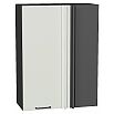 Шкаф верхний прямой угловой Флэт Cashmere In 2S/Graphite 920*700*345