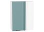 Шкаф верхний прямой угловой Флэт Grey-green In 2S/Белый 920*690*345