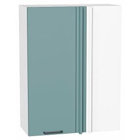 Шкаф верхний прямой угловой Флэт Grey-green In 2S/Белый 920*690*345
