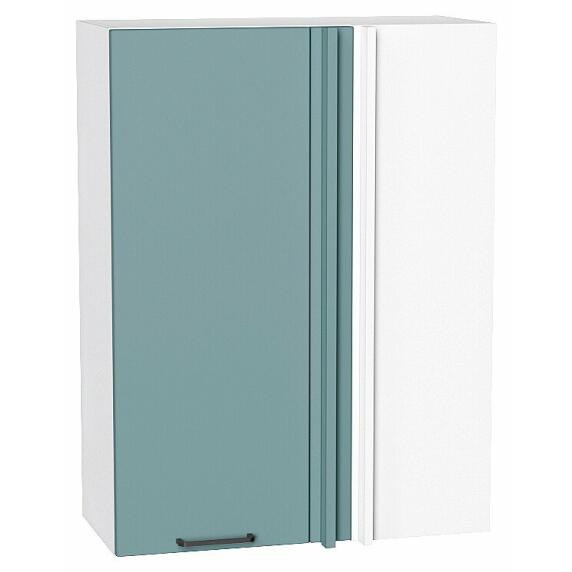 Шкаф верхний прямой угловой Флэт Grey-green In 2S/Белый 920*690*345