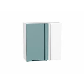 Шкаф верхний прямой угловой Флэт Grey-green In 2S/Белый 716*690*345