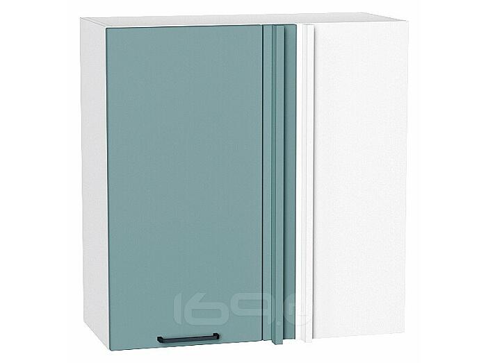 Шкаф верхний прямой угловой Флэт Grey-green In 2S/Белый 716*690*345