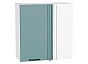 Шкаф верхний прямой угловой Флэт Grey-green In 2S/Белый 716*690*345