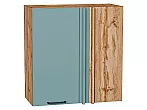 Шкаф верхний прямой угловой Флэт Grey-green In 2S/Дуб Вотан 716*700*345