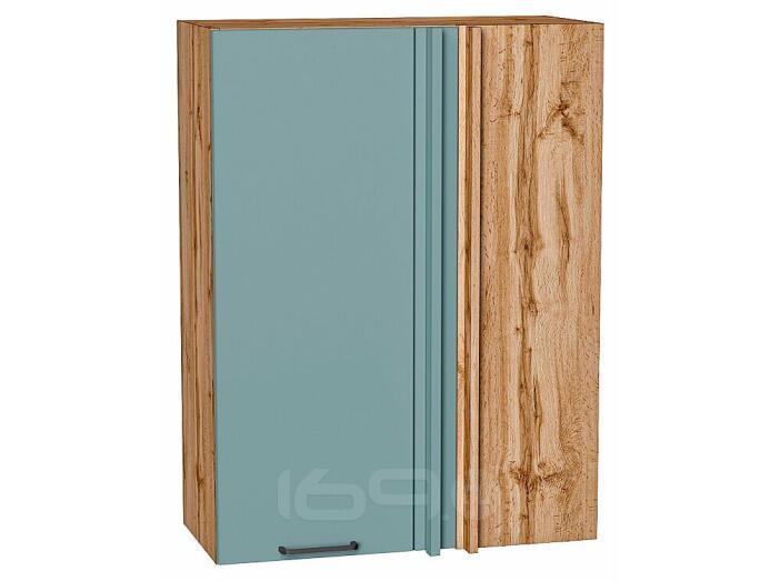 Шкаф верхний прямой угловой Флэт Grey-green In 2S/Дуб Вотан 920*700*345