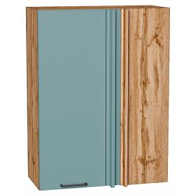 Шкаф верхний прямой угловой Флэт Grey-green In 2S/Дуб Вотан 920*700*345