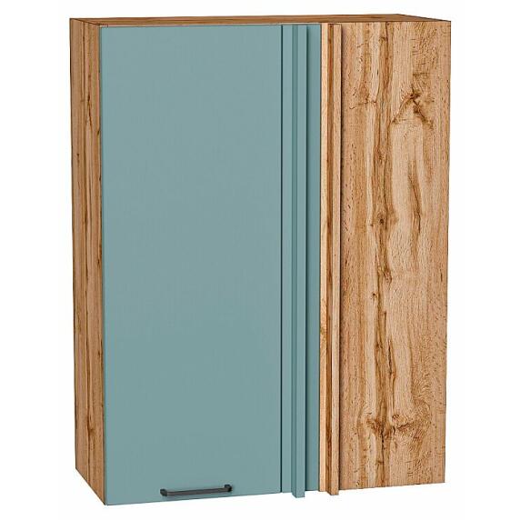 Шкаф верхний прямой угловой Флэт Grey-green In 2S/Дуб Вотан 920*700*345