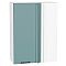 Шкаф верхний прямой угловой Флэт Grey-green In 2S/Белый 920*700*345
