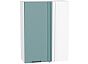 Шкаф верхний прямой угловой Флэт Grey-green In 2S/Белый 920*700*345