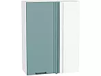 Шкаф верхний прямой угловой Флэт Grey-green In 2S/Белый 920*700*345