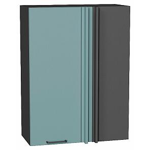 Шкаф верхний прямой угловой Флэт Grey-green In 2S/Graphite 920*700*345