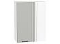 Шкаф верхний прямой угловой Флэт Light Grey In 2S/Белый 920*700*345