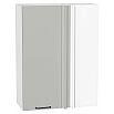 Шкаф верхний прямой угловой Флэт Light Grey In 2S/Белый 920*700*345