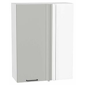 Шкаф верхний прямой угловой Флэт Light Grey In 2S/Белый 920*700*345