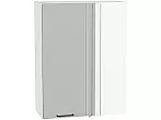 Шкаф верхний прямой угловой Флэт Light Grey In 2S/Белый 920*700*345