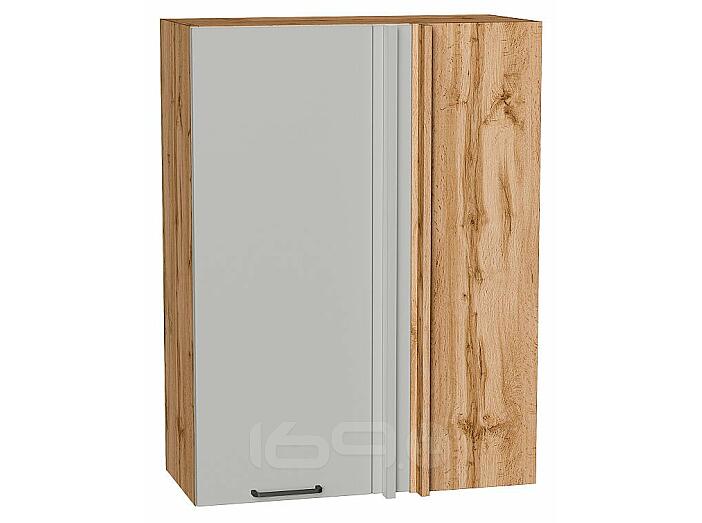 Шкаф верхний прямой угловой Флэт Light Grey In 2S/Дуб Вотан 920*700*345