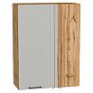 Шкаф верхний прямой угловой Флэт Light Grey In 2S/Дуб Вотан 920*700*345