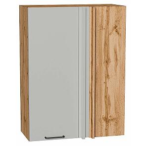 Шкаф верхний прямой угловой Флэт Light Grey In 2S/Дуб Вотан 920*700*345