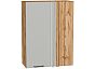 Шкаф верхний прямой угловой Флэт Light Grey In 2S/Дуб Вотан 920*700*345