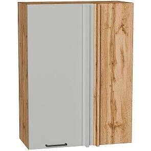 Шкаф верхний прямой угловой Флэт Light Grey In 2S/Дуб Вотан 920*700*345