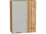 Шкаф верхний прямой угловой Флэт Light Grey In 2S/Дуб Вотан 920*700*345