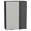 Шкаф верхний прямой угловой Флэт Light Grey In 2S/Graphite 920*700*345